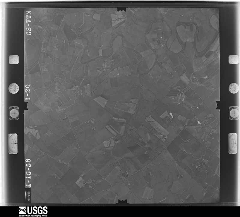U.S. Geological Survey aerial photograph, 1958-04-16, scale 1:24000