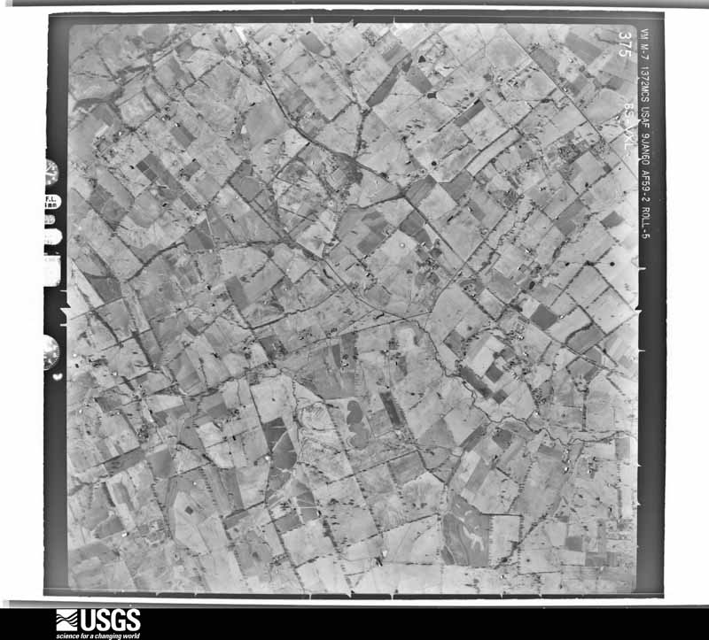 U.S. Geological Survey aerial photograph, 1960-01-09, scale 1:24000