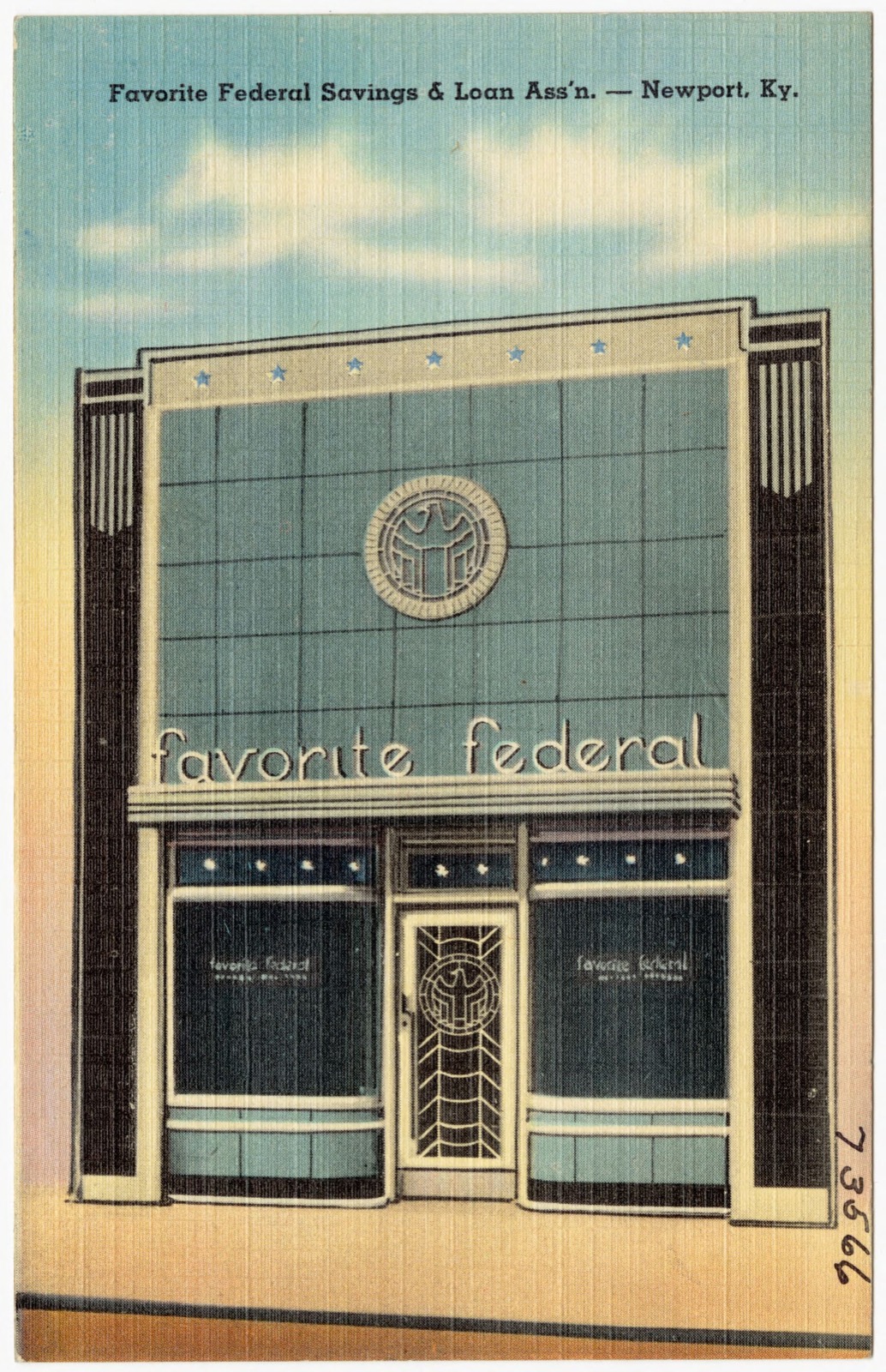 Favorite Federal Savings & Loan Ass'n -- Newport, Ky., Boston Public Library - undated