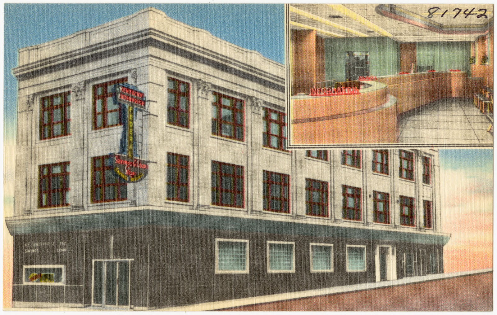 The home of Kentucky Enterprise Federal Savings and Loan Association, 800 Monmouth St., Newport, Ky., Boston Public Library - undated