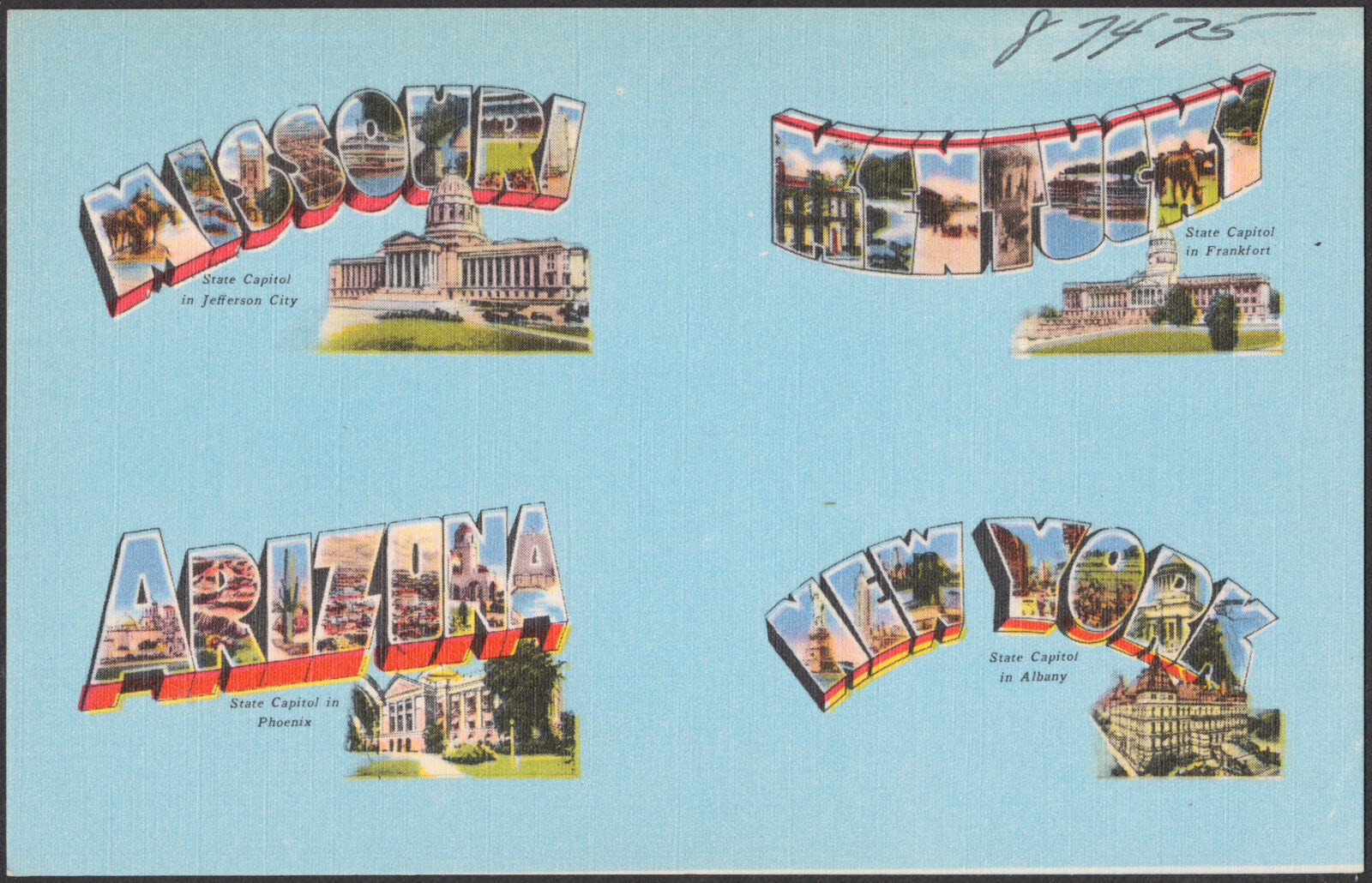 Missouri. Kentucky. Arizona. New York, Boston Public Library - undated