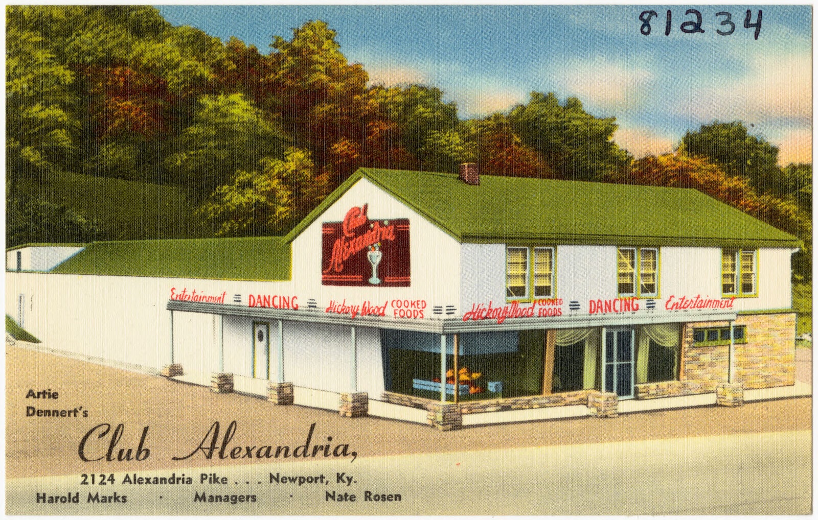 Artie Dennert's Club Alexandria, 2124 Alexandria Pike... Newport, Ky., Boston Public Library - undated