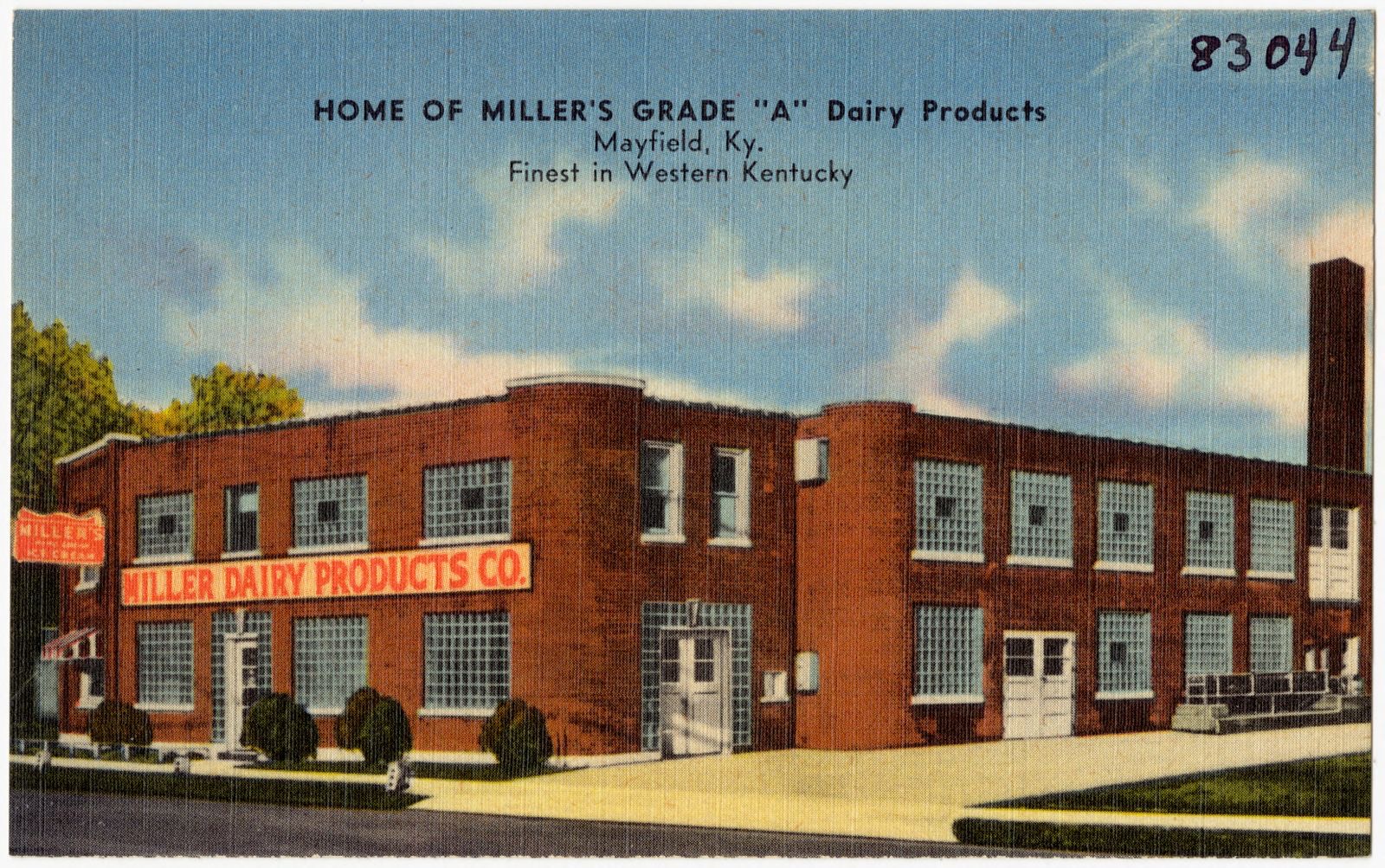Home of Miller's Grade "A" Dairy Products, Mayfield, Ky., Boston Public Library - undated