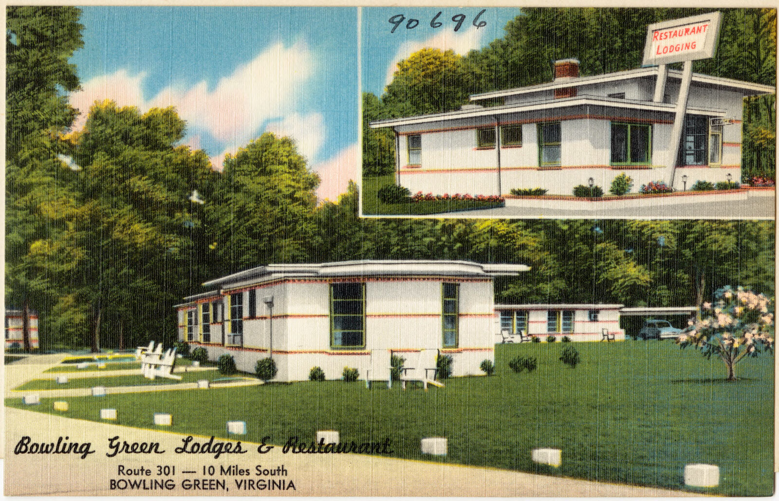 Bowling Green Lodges & Restaurant, Route 301 -- 10 Miles South, Bowling Green, Virginia, Boston Public Library - undated