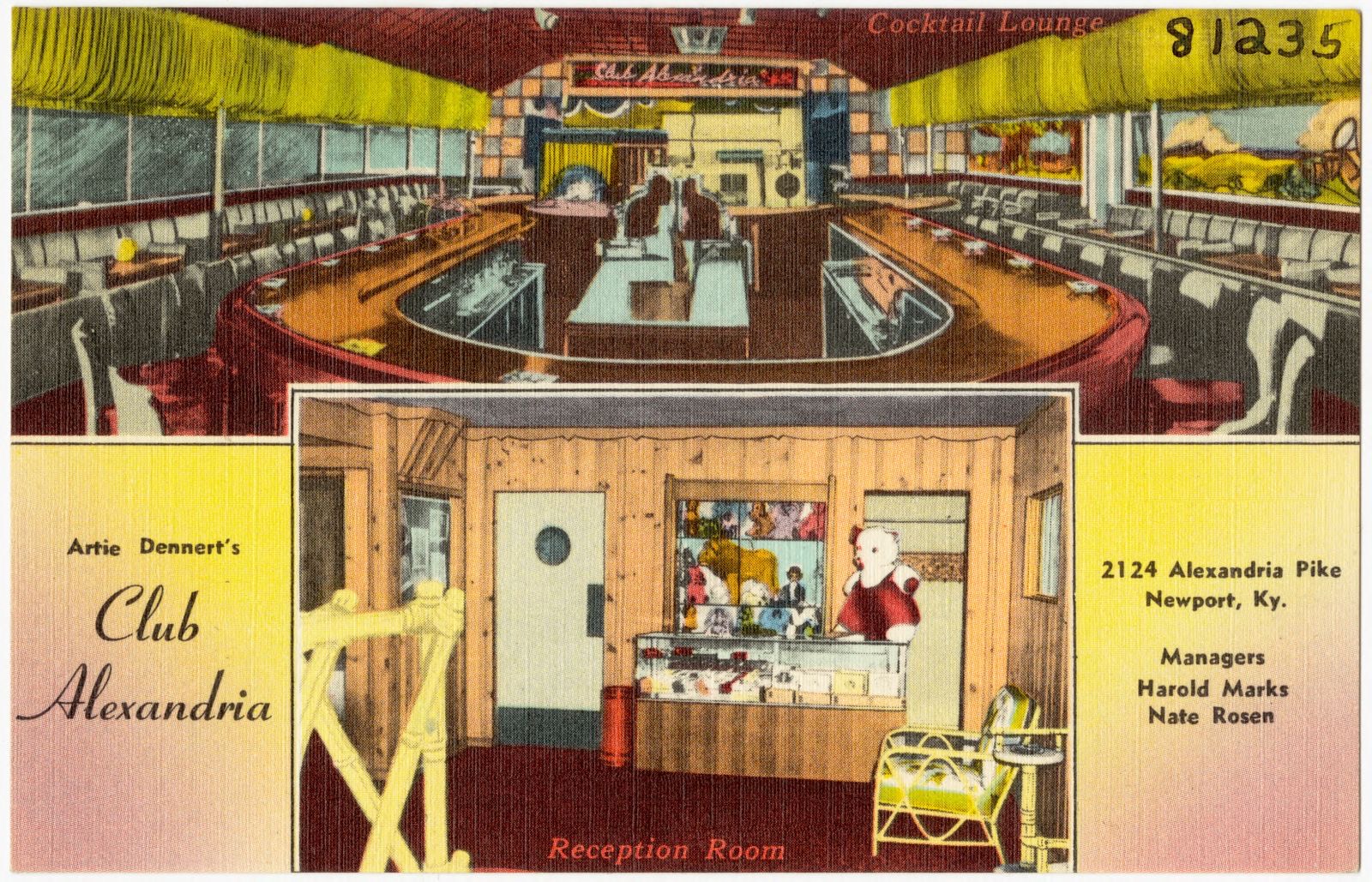 Artie Dennert's Club Alexandria, 2124 Alexandria Pike... Newport, Ky., Boston Public Library - undated