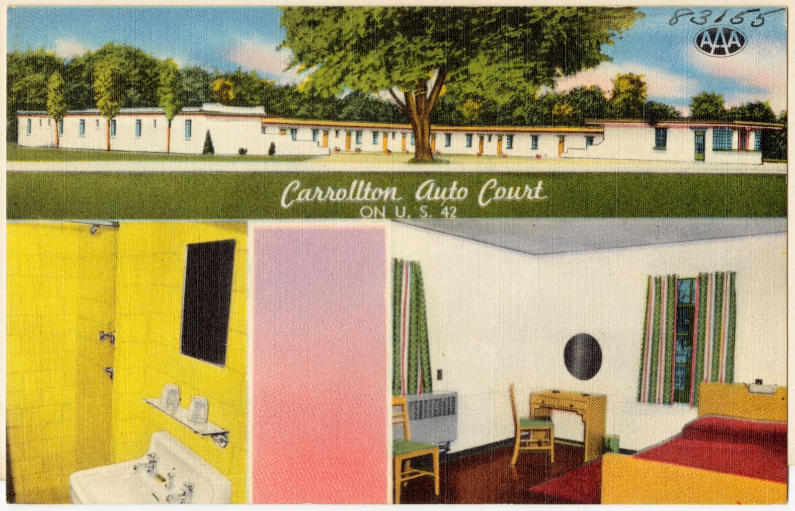 Carrollton Auto Court on U. S. 42, Boston Public Library - undated
