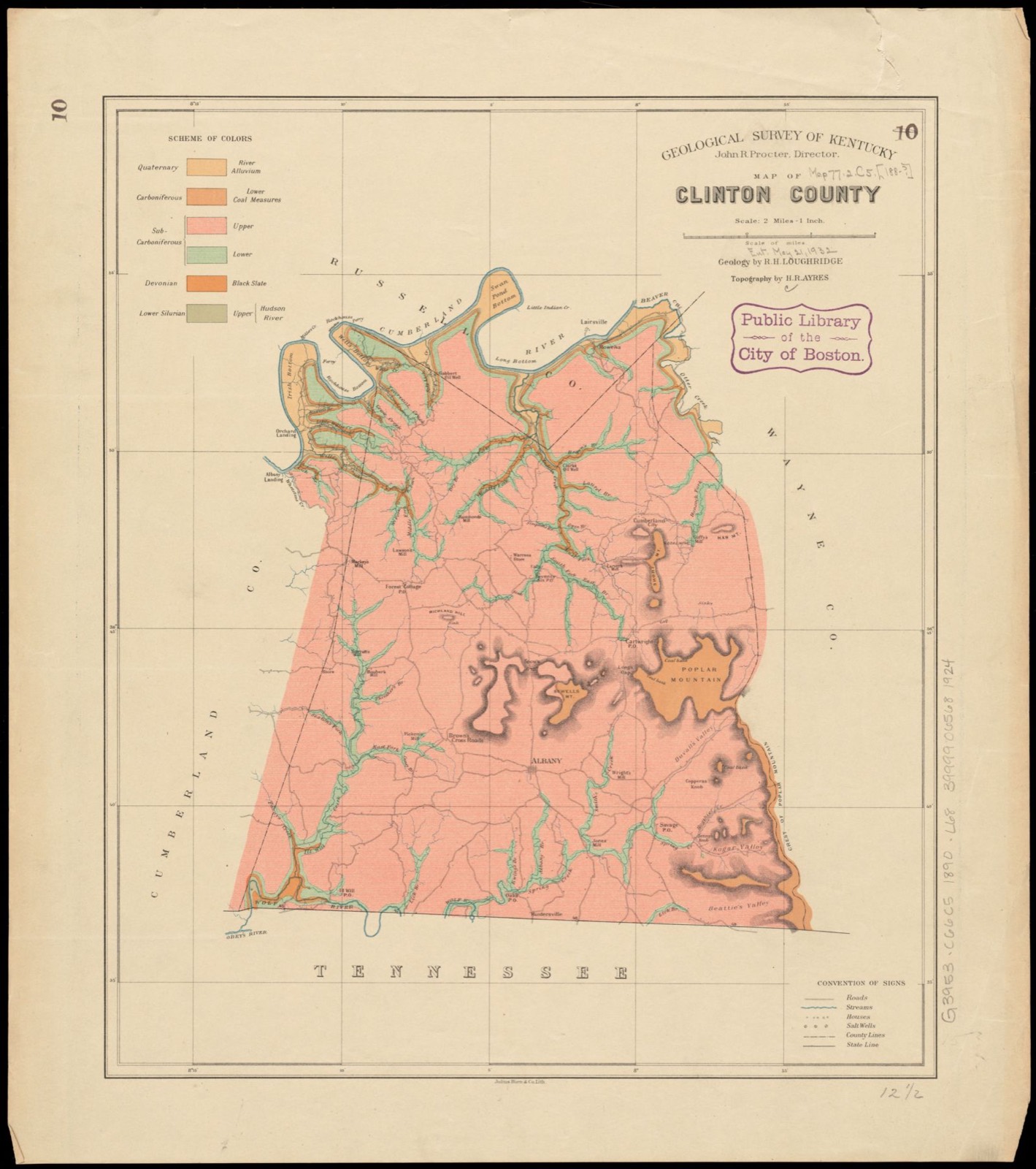 Map of Clinton County, Boston Public Library - undated
