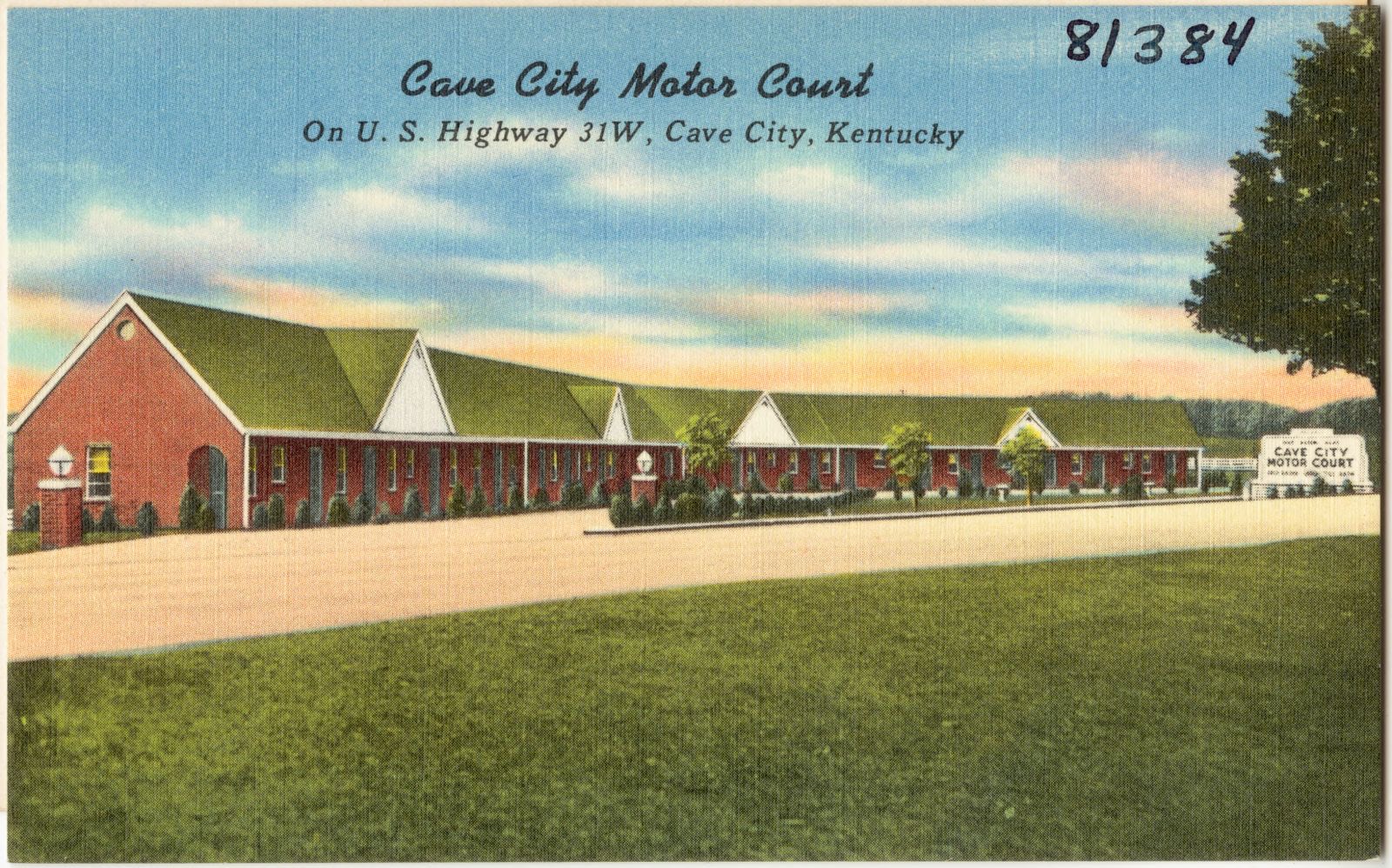 Cave City Motor Court on U.S. Highway 31W, Cave City, Kentucky, Boston Public Library - undated