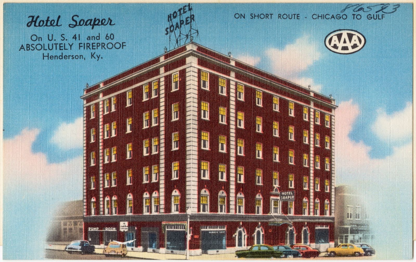 Hotel Soaper, on U. S. 41 and 60, absolutely fireproof, Henderson, Ky., Boston Public Library - undated