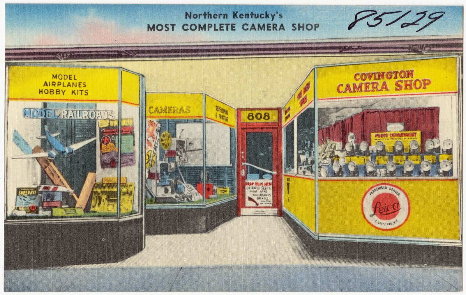 Covington Camera Shop, 808 Madison Ave., Boston Public Library - undated