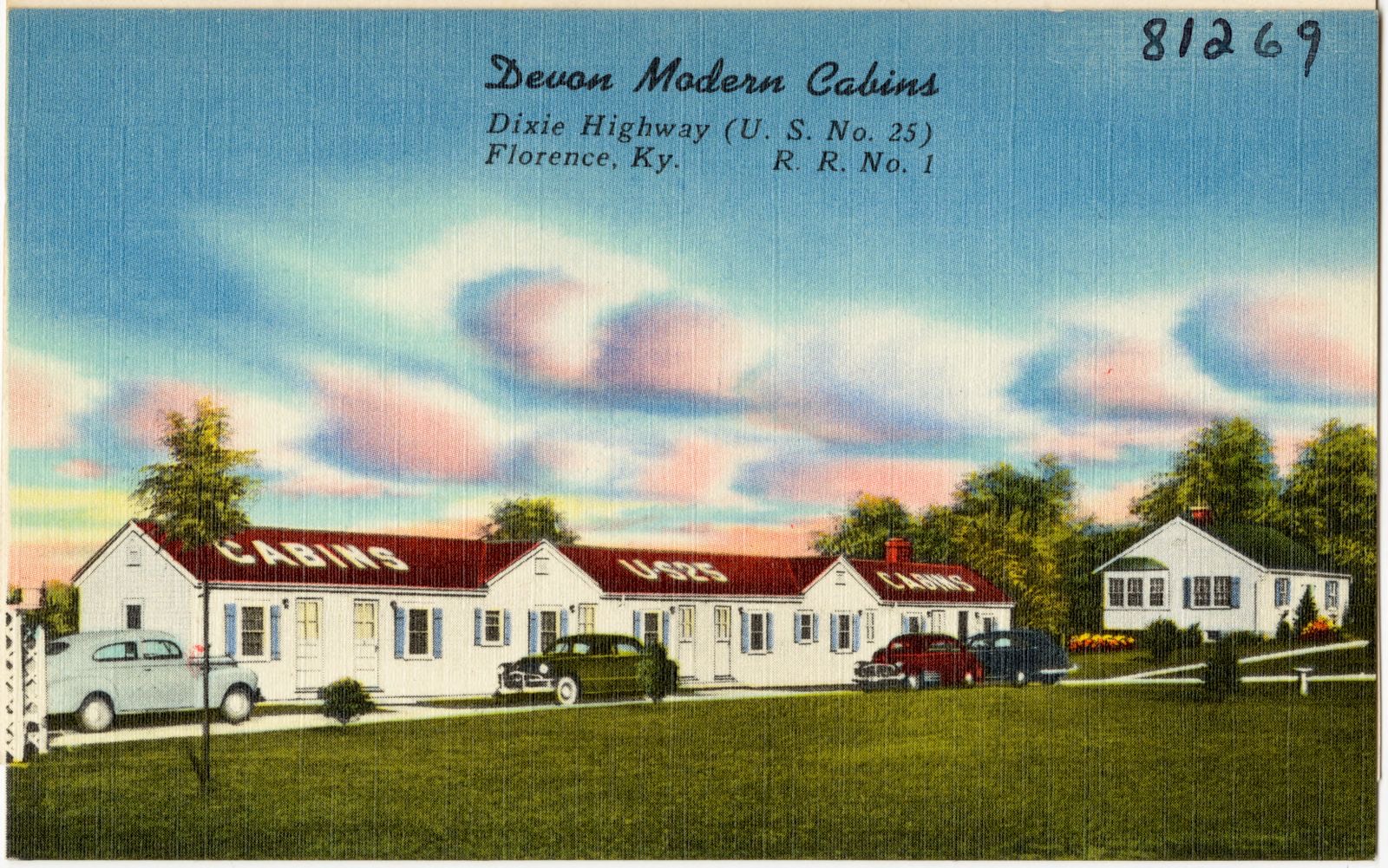 Devon Modern Cabins, Dixie Highway (U. S. No. 25), Florence, Ky., R. R. No. 1, Boston Public Library - undated