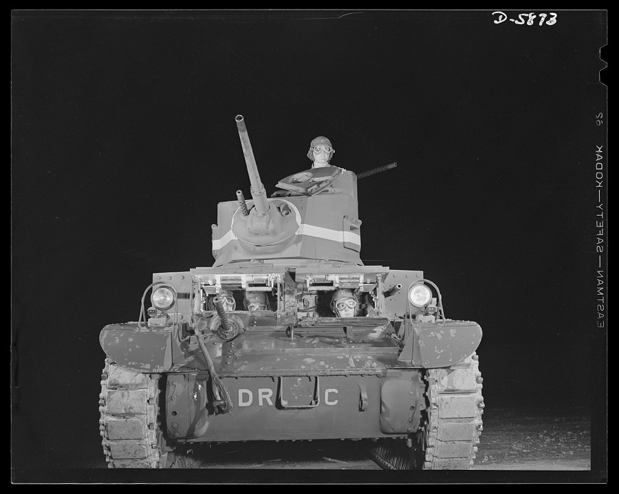 Fort Knox, Kentucky. Light tanks. Tough soldiers all. The men of this light tank crew, in training near Fort Knox, Kentucky, are getting the experience and the hardening needed to break the Axis