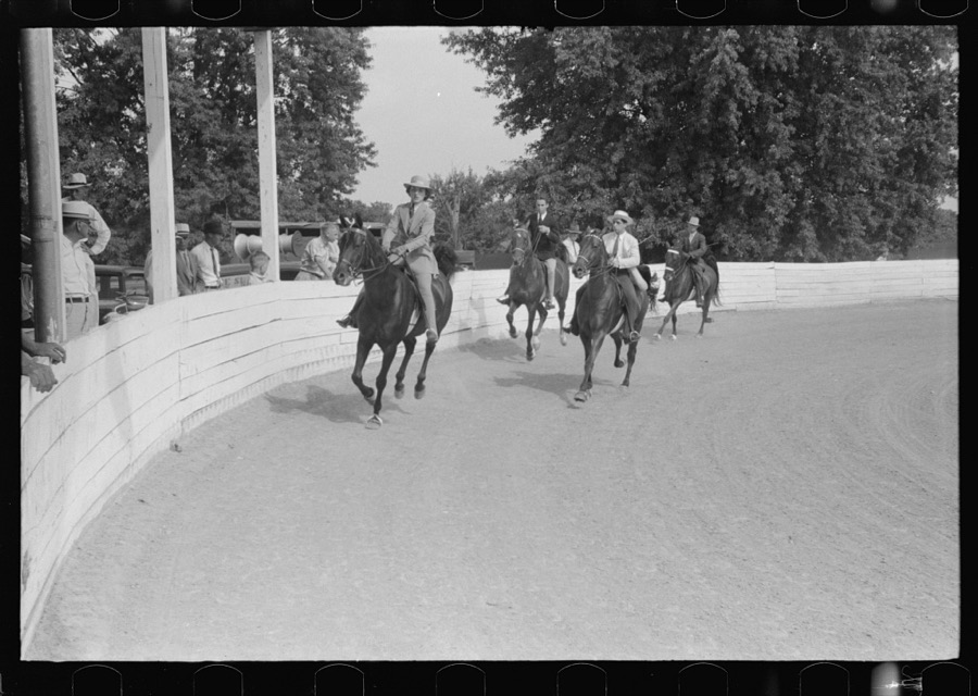Spectators at Shelby County Horse Show and Fair. Shelbyville, Kentucky
