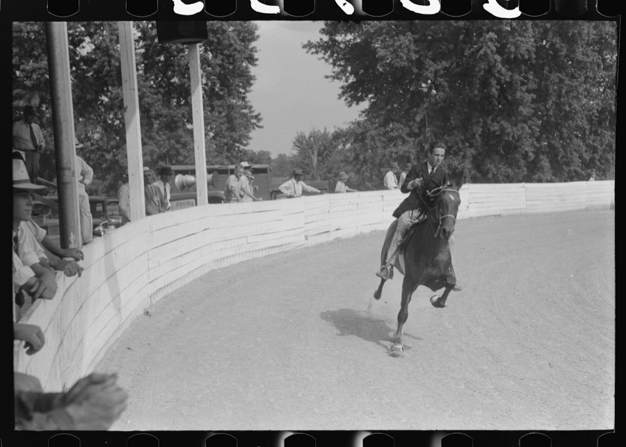 Spectators at Shelby County Horse Show and Fair. Shelbyville, Kentucky