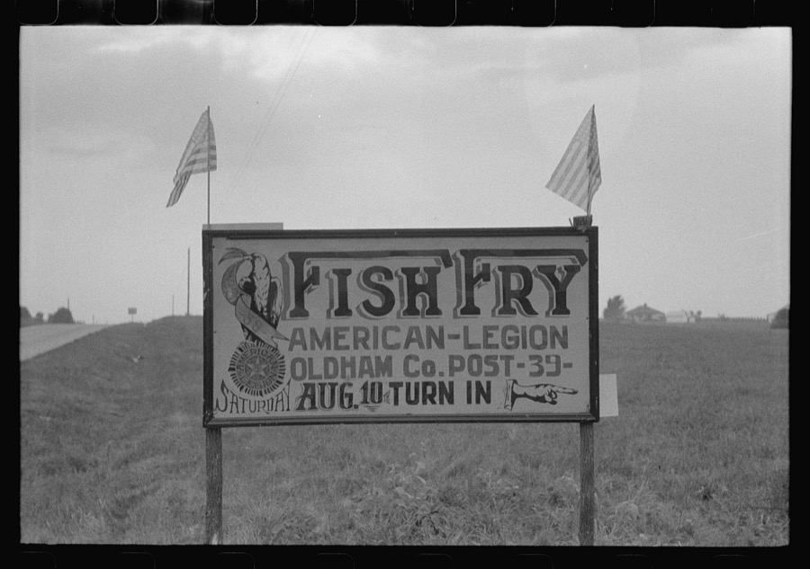 American Legion fish fry, Oldham County, Post 39, near Louisville, Kentucky