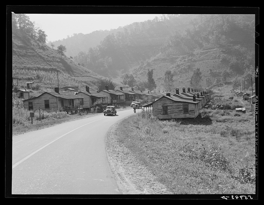 Mining town in Virgie in eastern Kentucky mountains