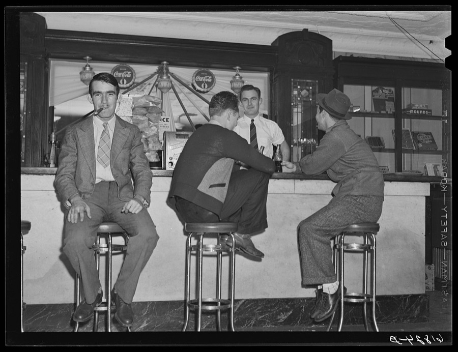 Boys in soft drink parlor. Central City, Kentucky