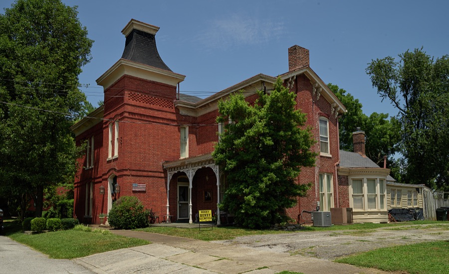 Large house in Midway, Kentucky, a village of 1,500 or so people in the Mid-South U.S. state of Kentucky