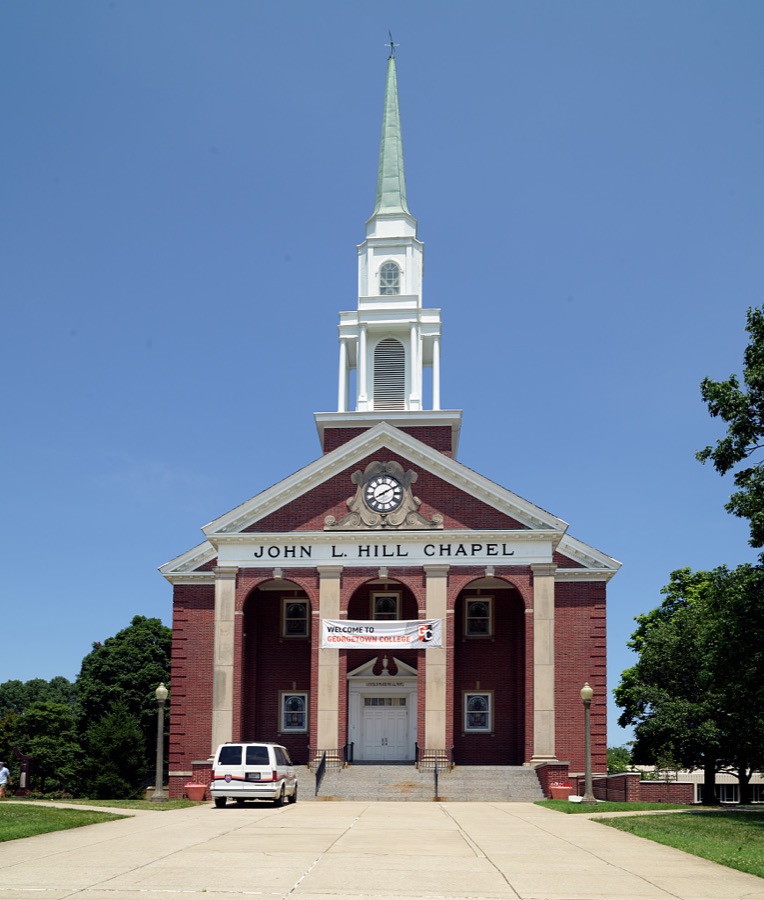 The John L. Hill Chapel on the campus of Georgetown College in Georgetown, Kentucky