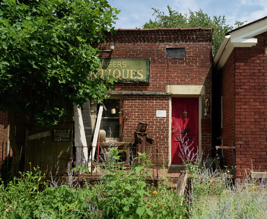 Antiques shop in Midway, Kentucky, a village of 1,500 or so people in the Mid-South U.S. state of Kentucky