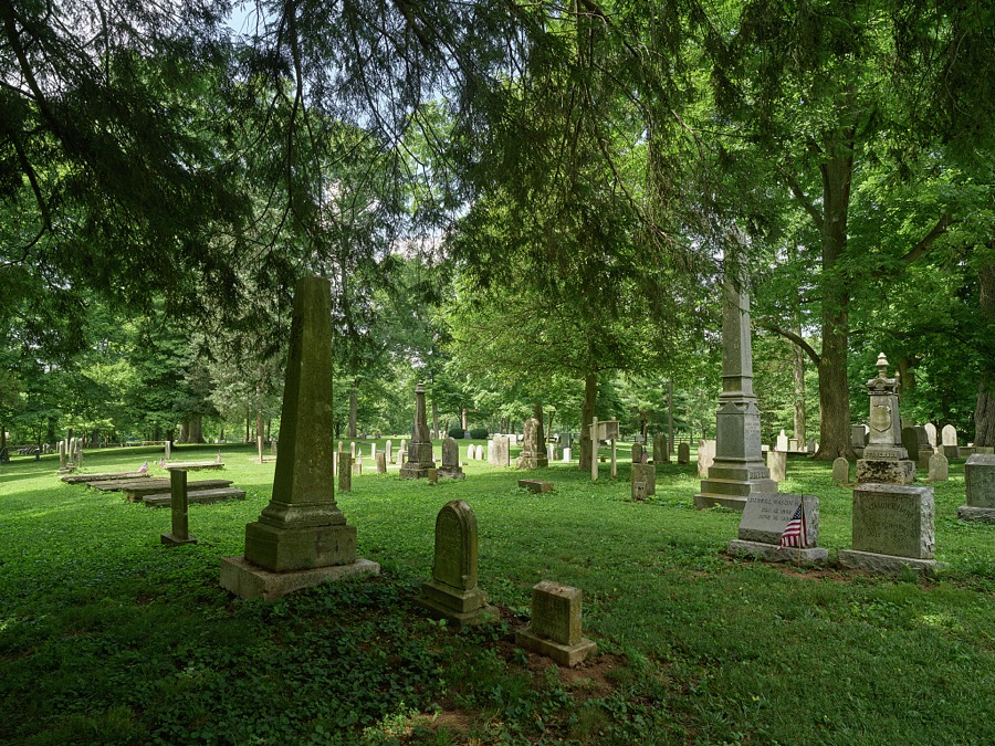 Graveyard of the Pisgah Presbyterian Church, a country church completed in 1812 as a replacement for an original 1784 log-cabin church in rural Woodford County, near the town of Versailles
