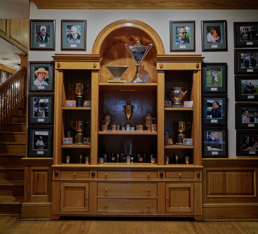 Trophy room at Ashford Stud, breeding farm in Versailles, Kentucky, that is the American branch of the legendary Irish-based Coolmore Stud operation