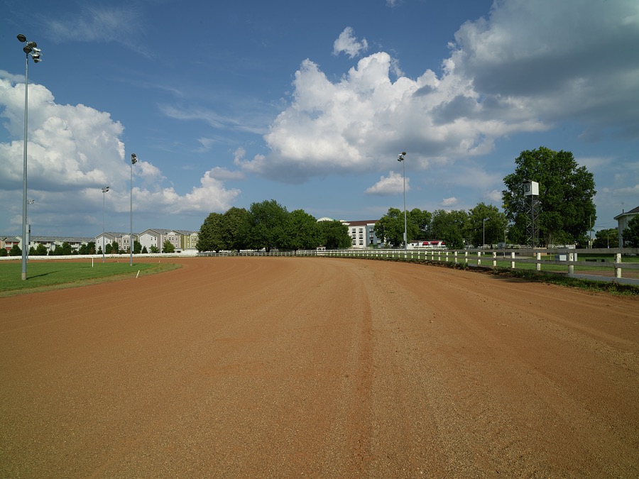Part of the red-clay Red Mile, a legendary racetrack for Standardbred trotting horses, which began operation in 1875 in Lexington, Kentucky
