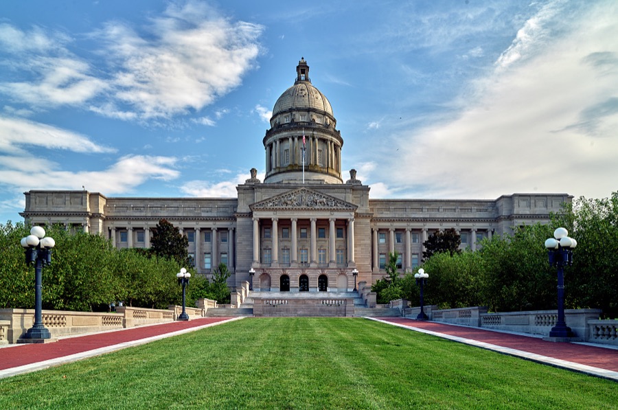 The Kentucky State Capitol in Frankfort, designed by architect Frank Mills Andrews and completed in 1909