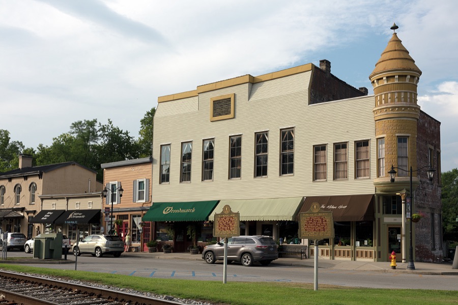 Commercial block in Midway, a town of about 350 people between Lexington and the state capital, Frankfort, in Kentucky