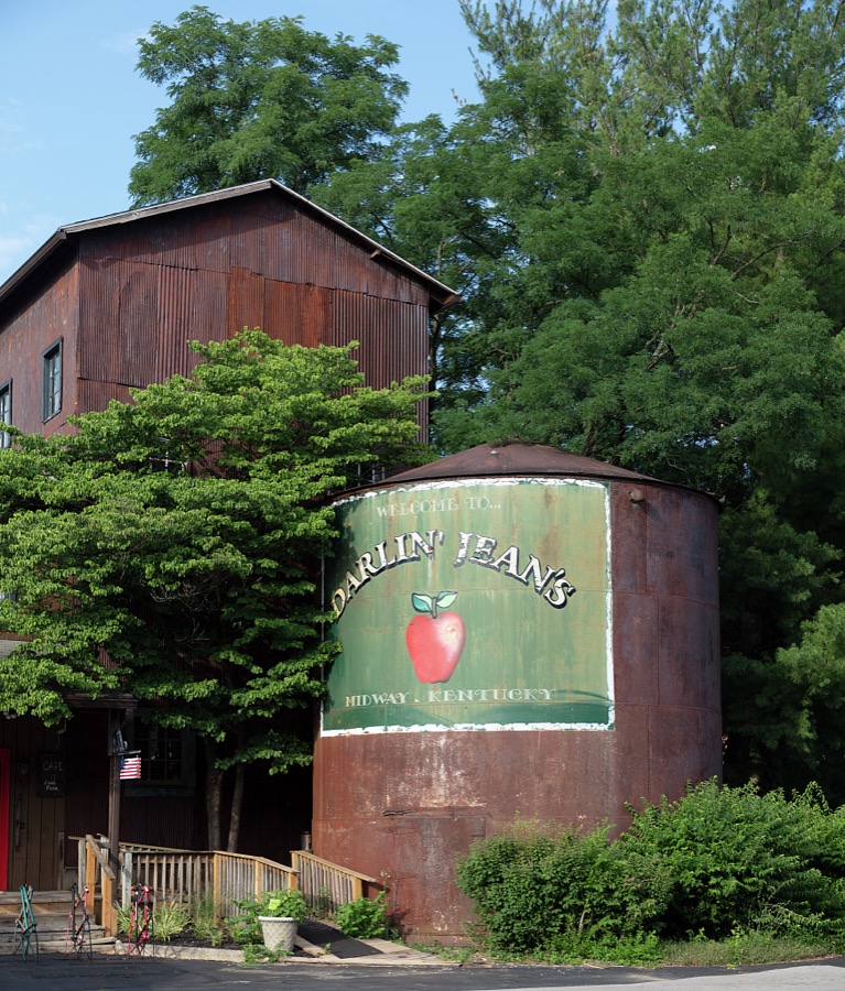 Entrance to Darlin' Jean's Apple Cobbler Cafe in the little town of Midway, Kentucky
