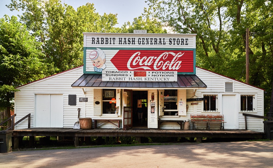 The old general store in the little Ohio River "country town" of Rabbit Hash, Kentucky, which has become somewhat of a tourist attraction