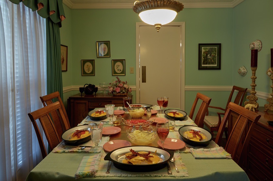 A classic Kentucky dinner setting and meal, prepared at the home of Bob and Connie Giles in Carrollton, Kentucky