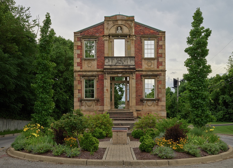 This single facade in Louisville, Kentucky's largest city, was once part of a fine home owned by a German immigrant, Christian Heigold, who lived at a time of rampant vilification of immigrants
