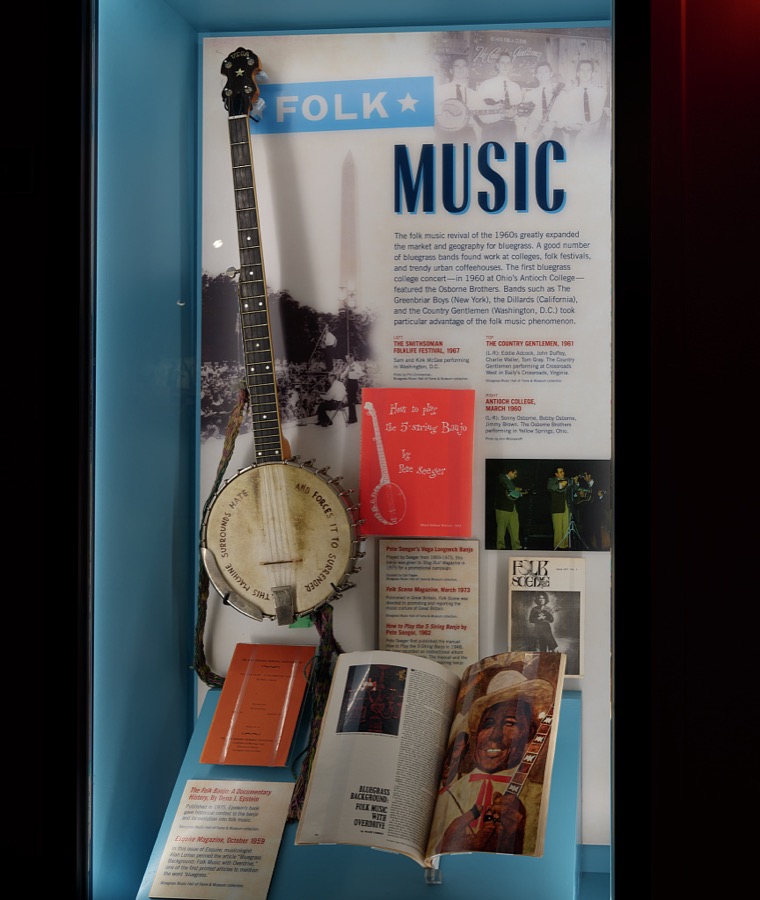Display at the Kentucky Bluegrass Museum in the Ohio River city of Owensboro, Kentucky's fourth-largest city