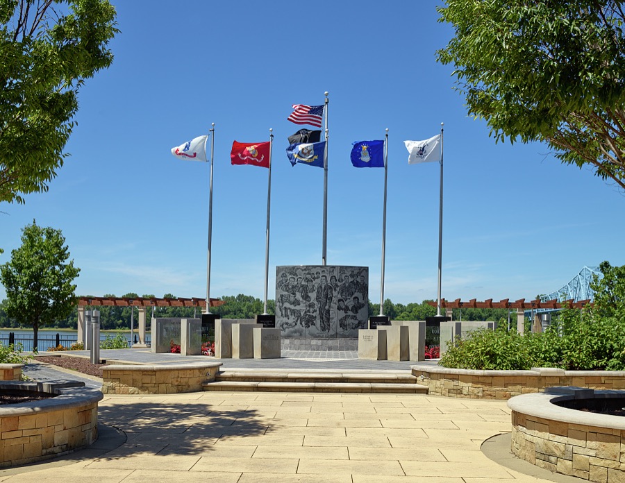 The Charles E. Shelton Memorial in the Ohio River city of Owensboro, Kentucky's fourth-largest city