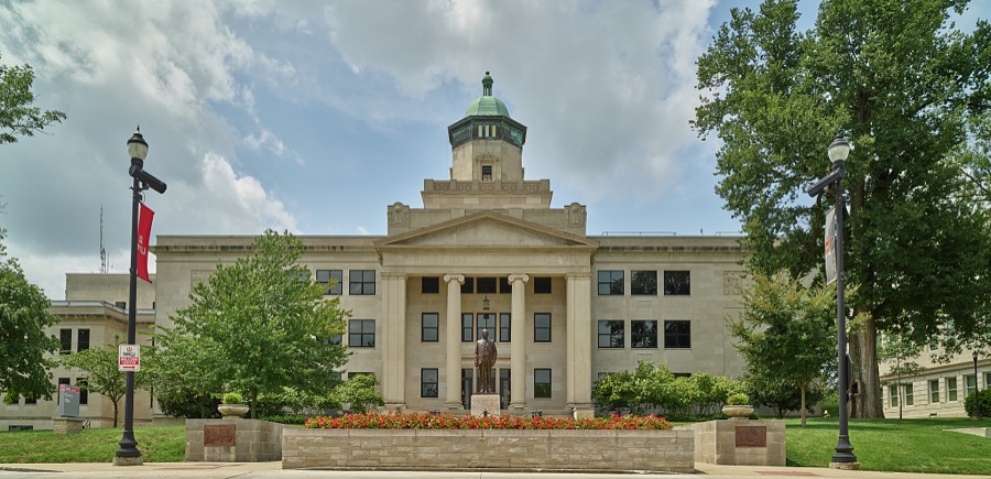 The 1937 Cherry Hall academic building, named for Henry Hardin Cherry, at Western Kentucky University in Bowling Green