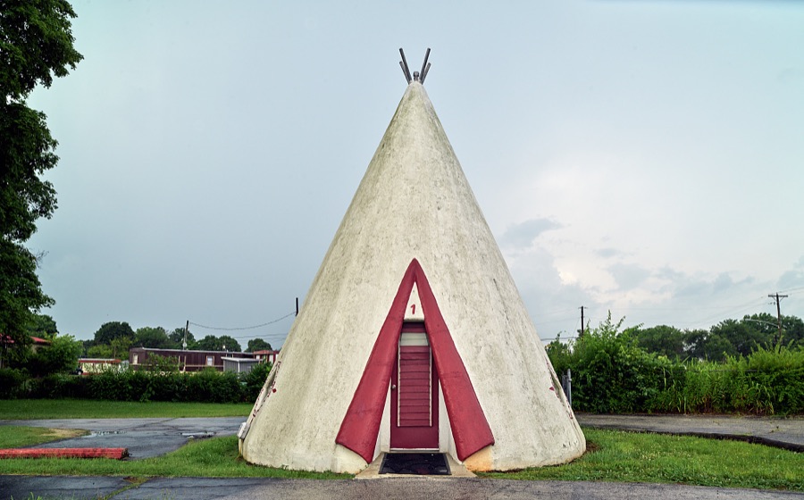 One unit at the oldest surviving Wigwam Village Motel, part of what was a quirky motel chain stretching from here in Cave City, Kentucky, to U.S. Route 66 in Arizona