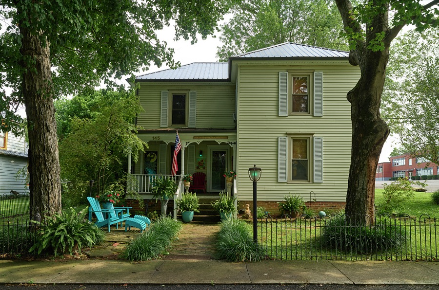 Genteel home in tiny Glendale, Kentucky, a somewhat unchanged town full of late-19th and early-20th Century homes and small businesses