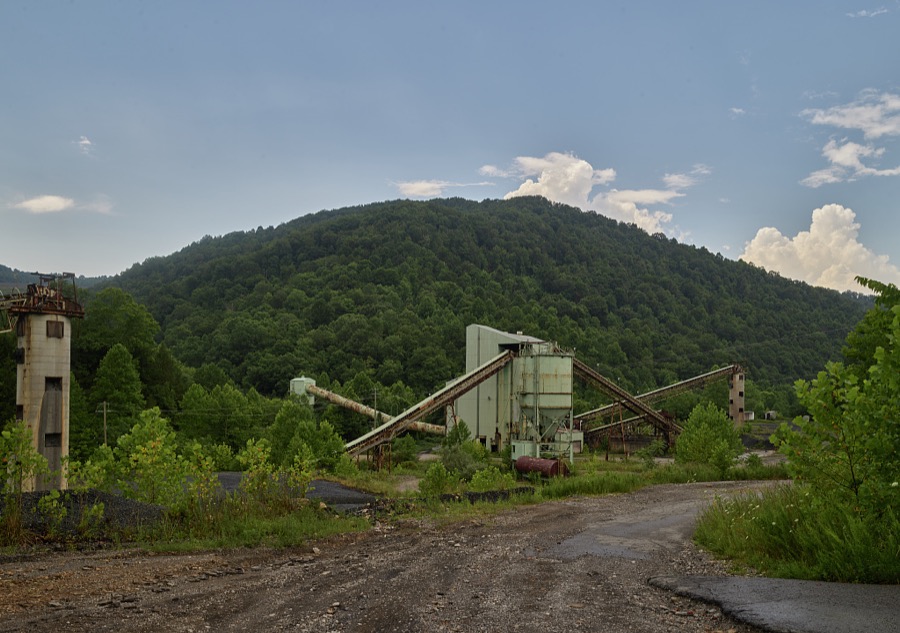 An abandoned coal-processioning facility in the remote mountains near the Bell County community of Arjay, in southern Kentucky's portion of the Appalachian Mountains