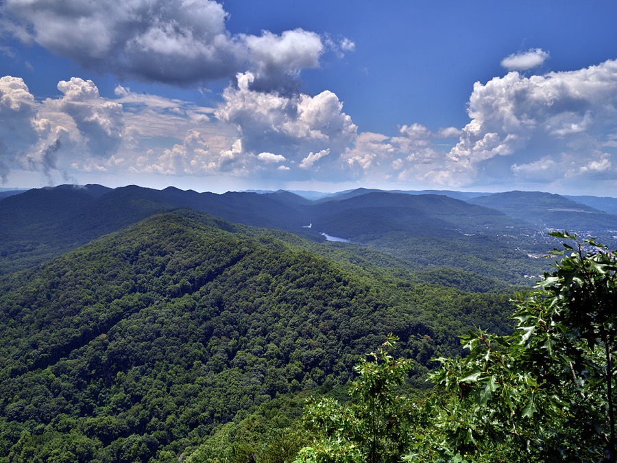 View from "The Pinnacle," an observation post high above the Cumberland River at Cumberland Gap National Historical Park in the Kentucky highlands, near Middlesboro, along the Tennessee border