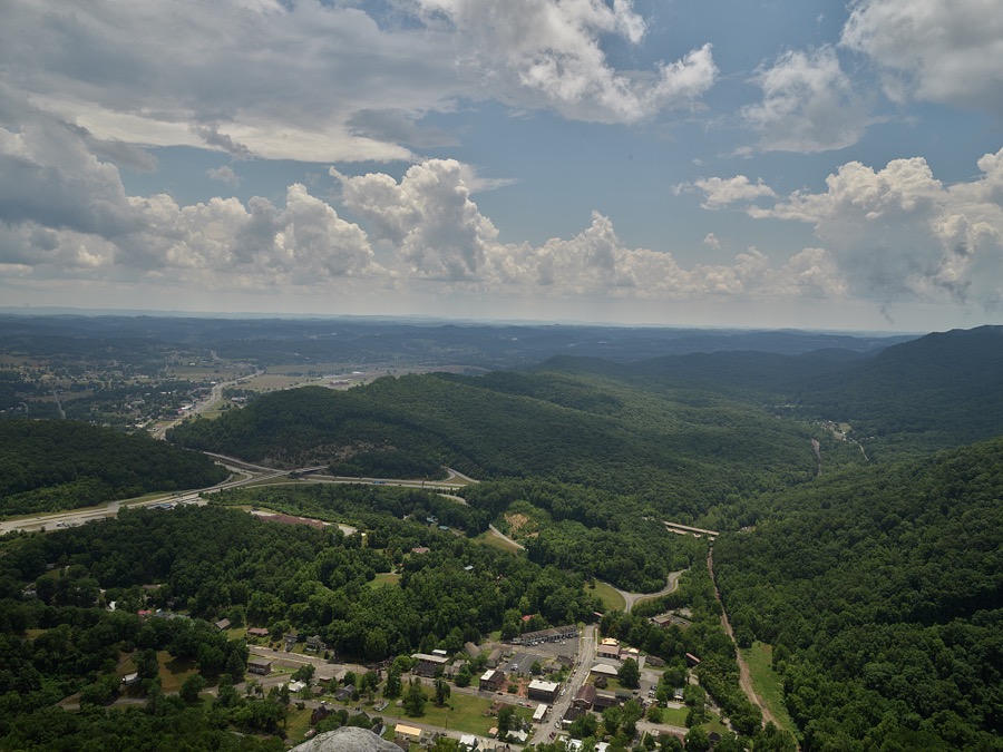 View from "The Pinnacle," an observation post high above the Cumberland River at Cumberland Gap National Historical Park in the Kentucky highlands, near Middlesboro, along the Tennessee border