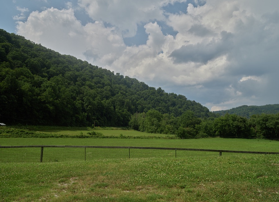 Scene in the isolated hill country of southeastern Kentucky, near the settlement of Big Creek