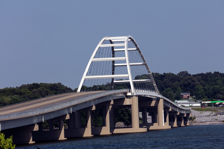 Bridge over Lake Barkley in the Kentucky portion of the bucolic "Land Between the Lakes," Lake Barkley and Kentucky Lake