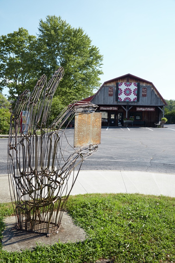 Outdoor art at the Artisan Village, a cluster of sculptors', weavers', jewelery designers' and other artists' shops in Berea, Kentucky