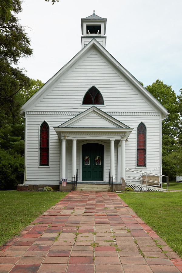 The 1870 Gothic-style Washigton Presbyterian Church in Old Washington, once a stand-alone Kentucky settlement now (as of 2020) incorporated into the Ohio River city of Maysville