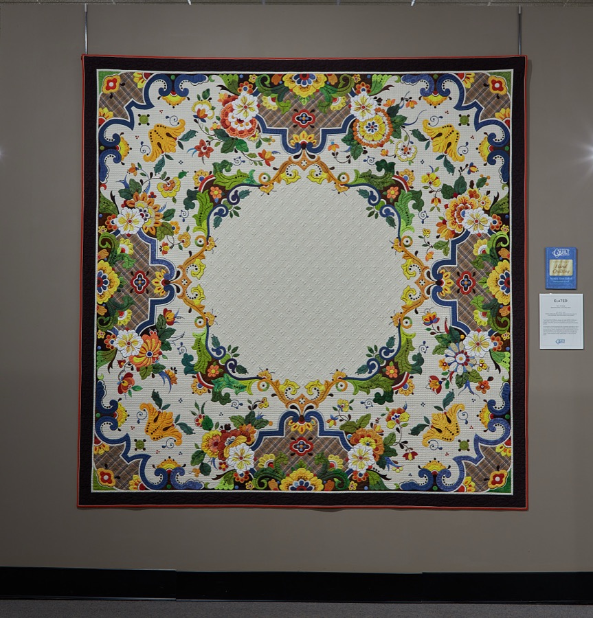 A colorful example, called "Elated," by Ted Storm, at the National Quilt Museum, which promotes the growth of the artform in Paducah, a Kentucky city at the confluence of the Ohio and Tennessee rivers