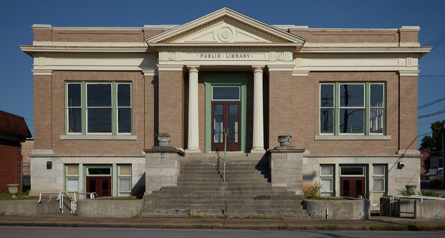The 1914 Carnegie Public Library building, one of hundreds of community libraries funded by industrialist and philanthroper Andrew Carnegie, in Hopkinsville, a western Kentucky city near the Tennessee border