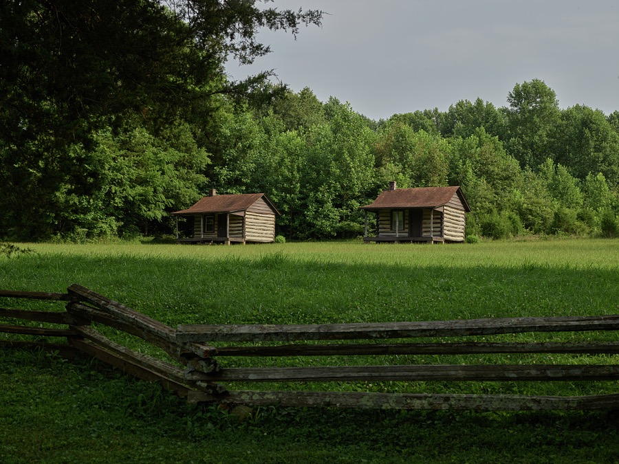 Cabins in the Abraham Lincoln Birthplace National Historical Park, outside Hodgenville, Kentucky