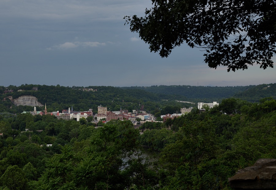 Overview of Frankfort, the capital city of the State of Kentucky, from the site of the Kentucky Vietnam Veterans Memorial