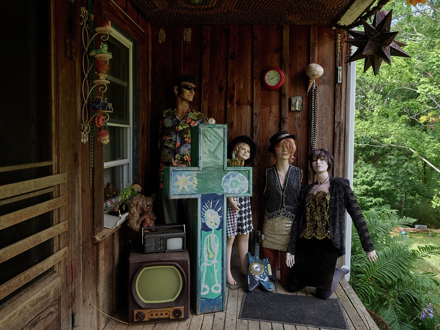 Scene at a most unusual folk-art installation, the "Home for Wayward Babydolls" in the Rowan County, Kentucky rural settlement of Elliottsville, near Morehead